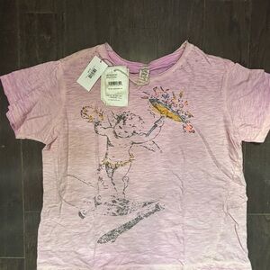 Magnolia Pearl Pink Cherub Graphic Tee Pristine Condition Never Worn